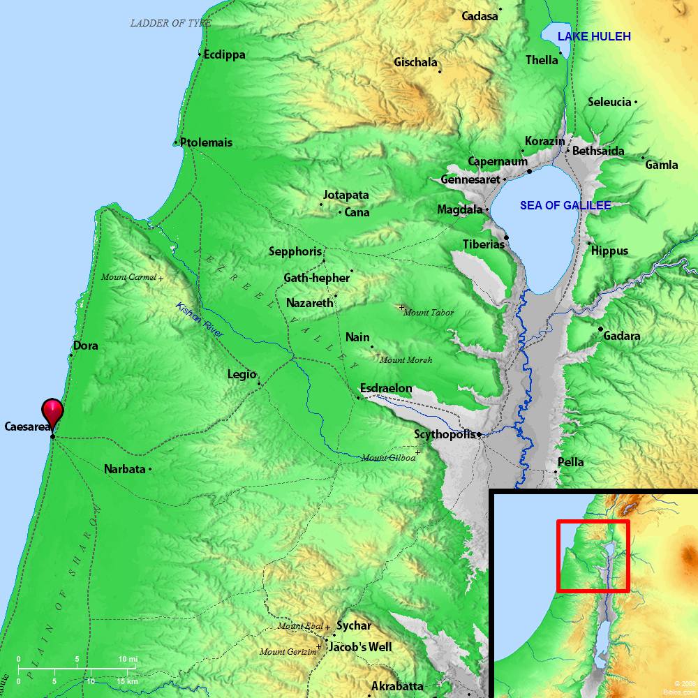 Кесария на карте. Город Кесария в Израиле на карте. Город Кейсария в Израиле на карте.
